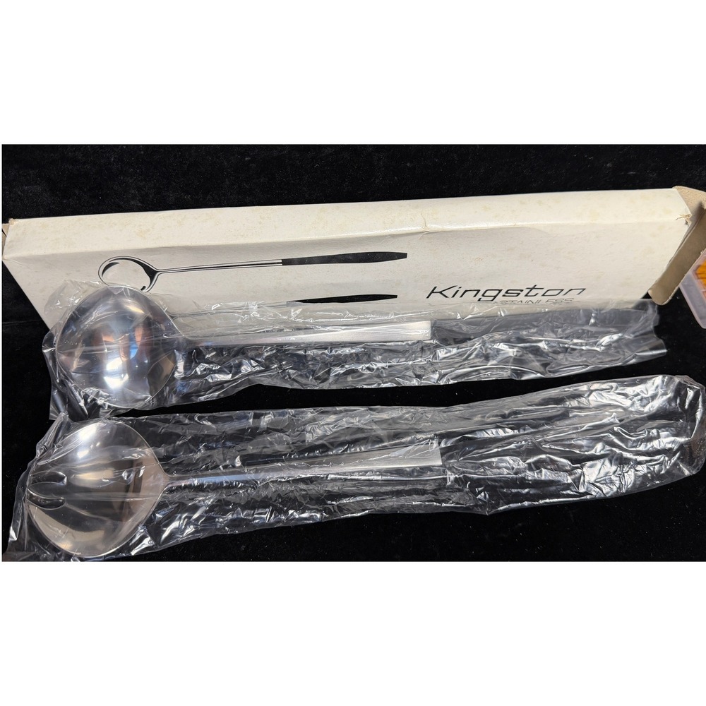 Kingston Stainless-2 Piece Salad Server Set 1224, Vintage Mid Century, NIB